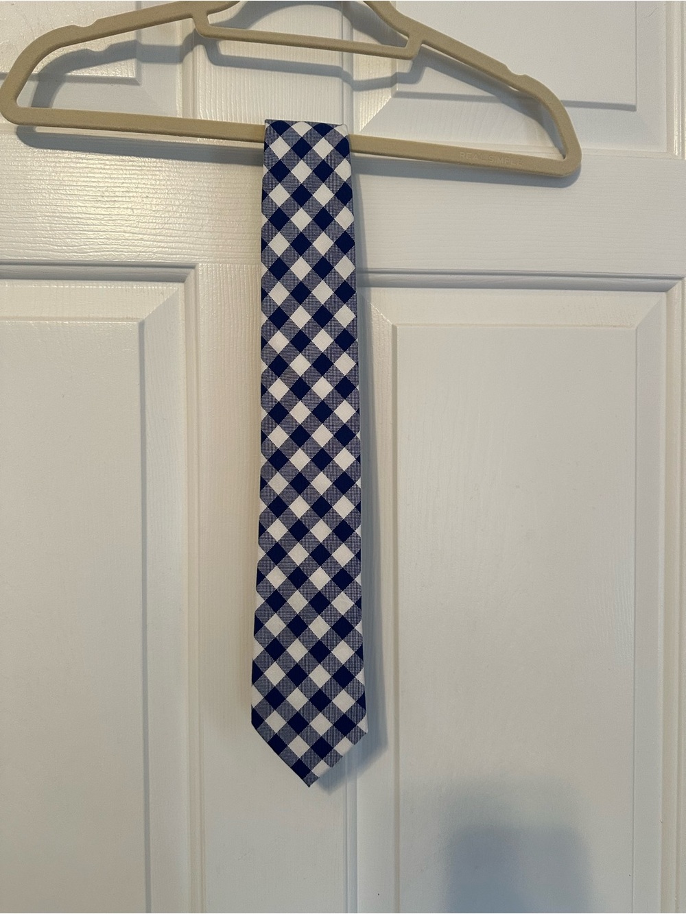 Stafford Blue and White Gingham Tie